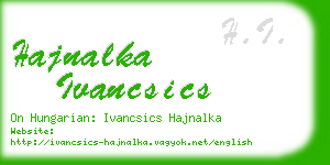 hajnalka ivancsics business card